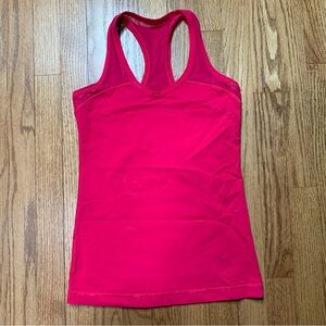 Lululemon Watermelon Pink Mesh Detail Racerback Tank Top
